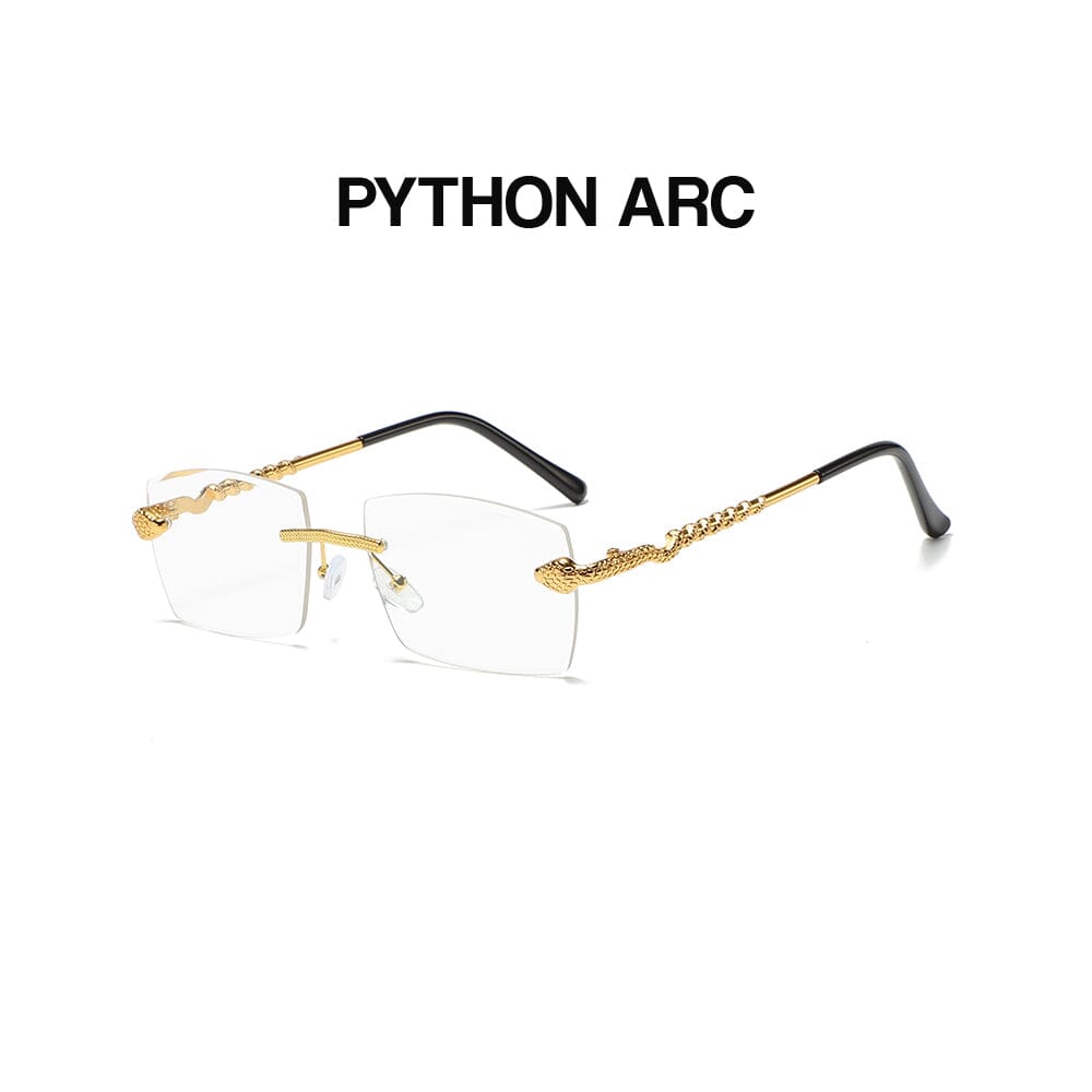 Python Arc - Gold & Transparent Sunglasses – Million Dolla Motive