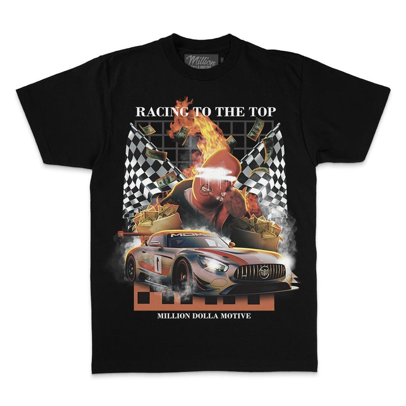 Racing to the Top - Black T-Shirt T-Shirt Million Dolla Motive 
