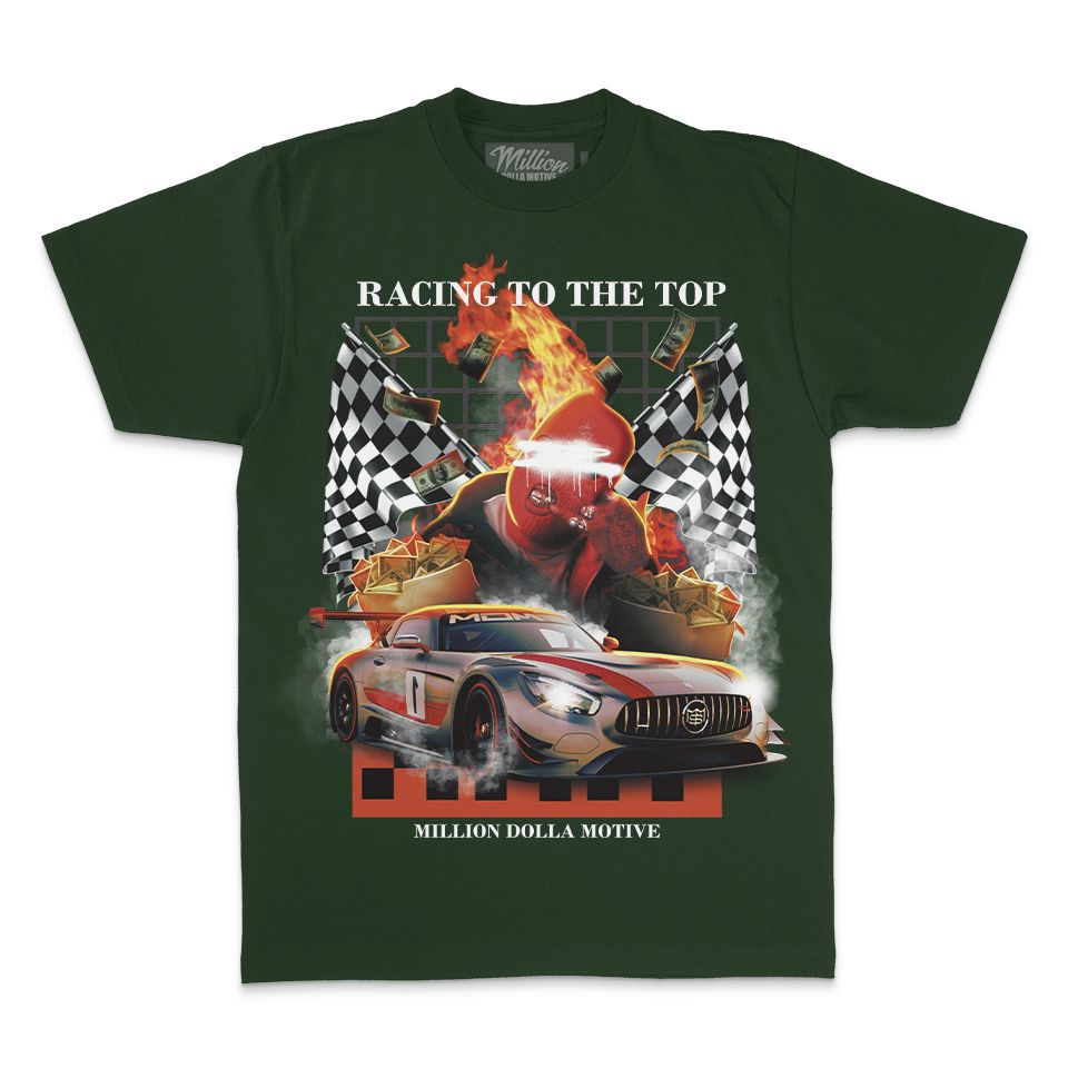 Racing to the Top - Dark Green T-Shirt T-Shirt Million Dolla Motive 