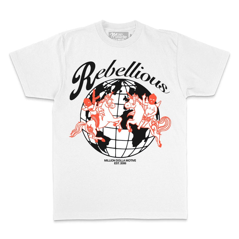 Rebellious - Infrared on White T-Shirt T-Shirt Million Dolla Motive 