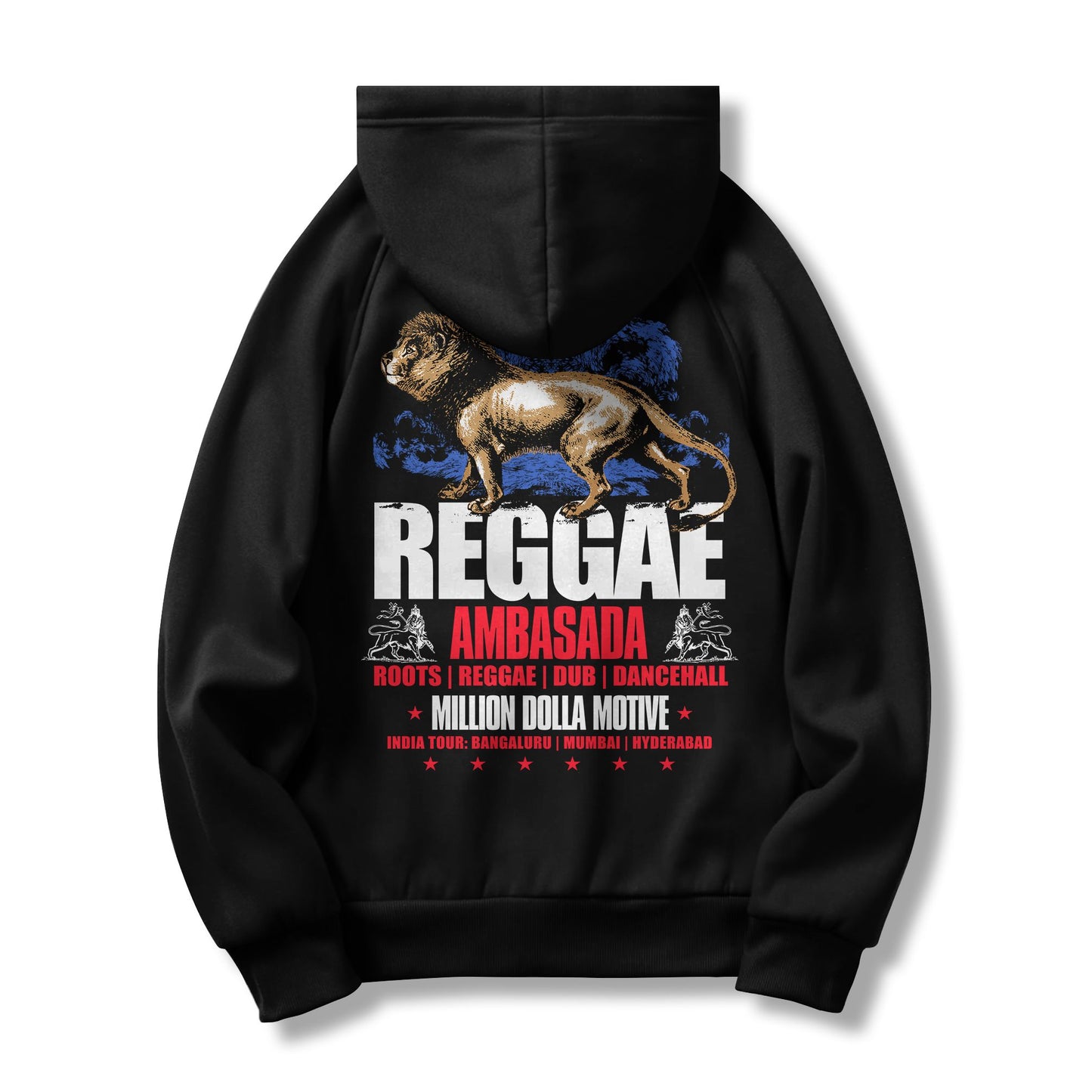
                  
                    Reggae Ambasada - Black Hoodie Sweatshirt
                  
                