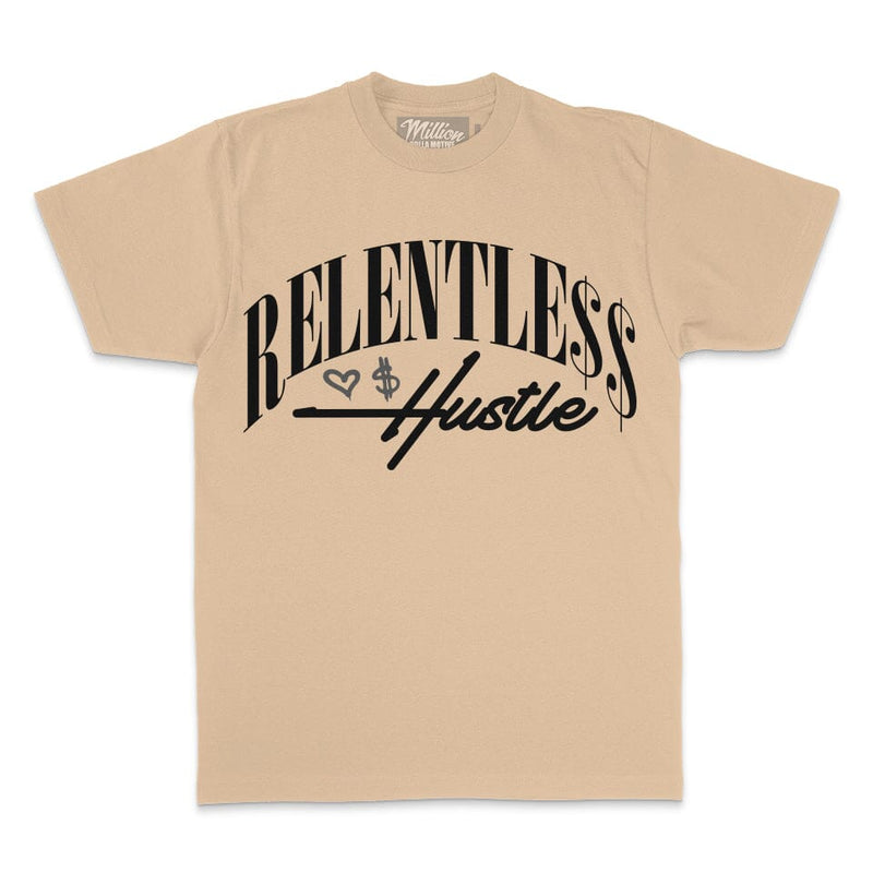 Relentless Hustle - Khaki T-Shirt T-Shirt Million Dolla Motive 