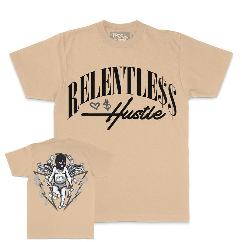 Relentless Hustle - Khaki T-Shirt T-Shirt Million Dolla Motive 