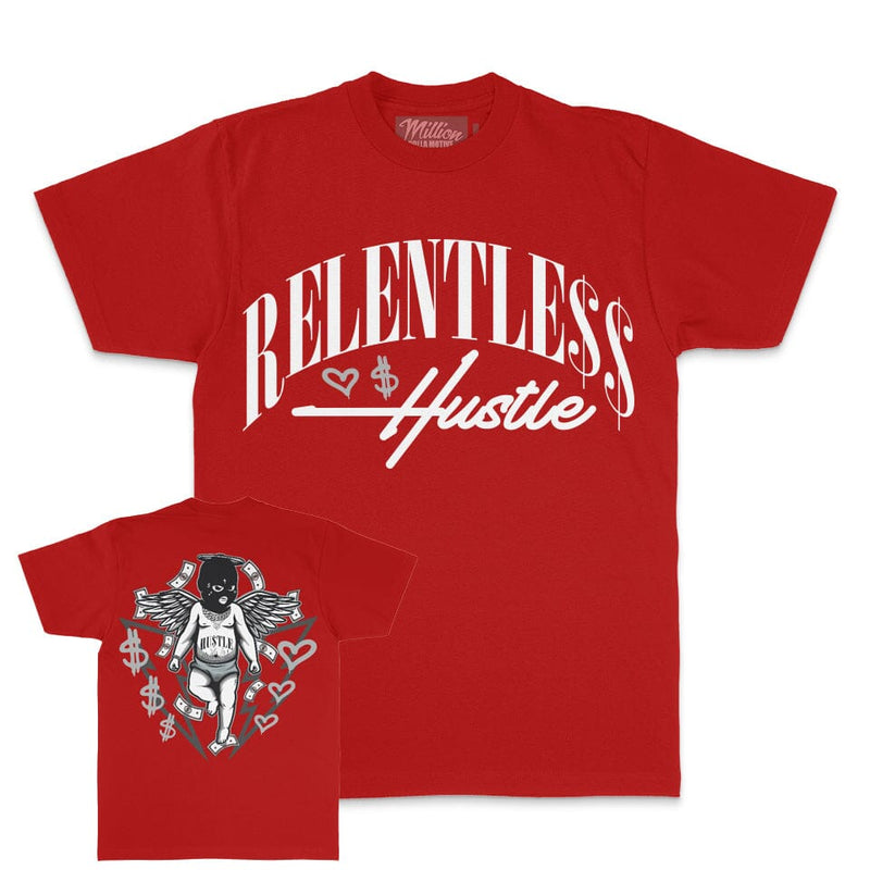 Relentless Hustle - Red T-Shirt T-Shirt Million Dolla Motive 