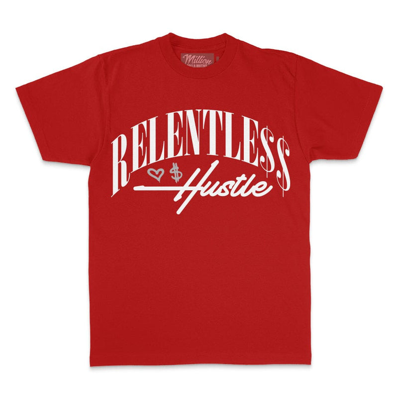 Relentless Hustle - Red T-Shirt T-Shirt Million Dolla Motive 