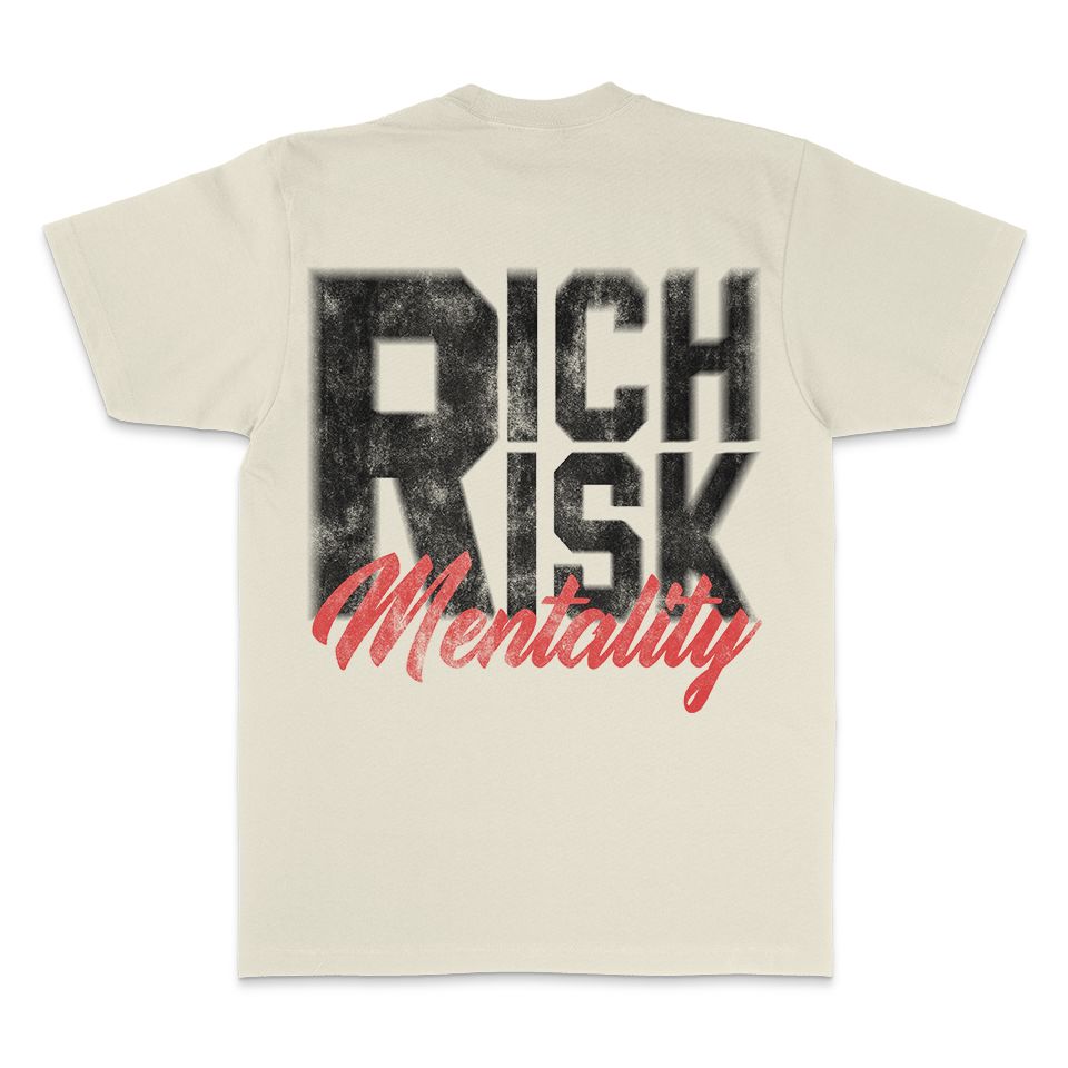 
                  
                    Rich Risk Mentality - Natural Sail T-Shirt
                  
                
