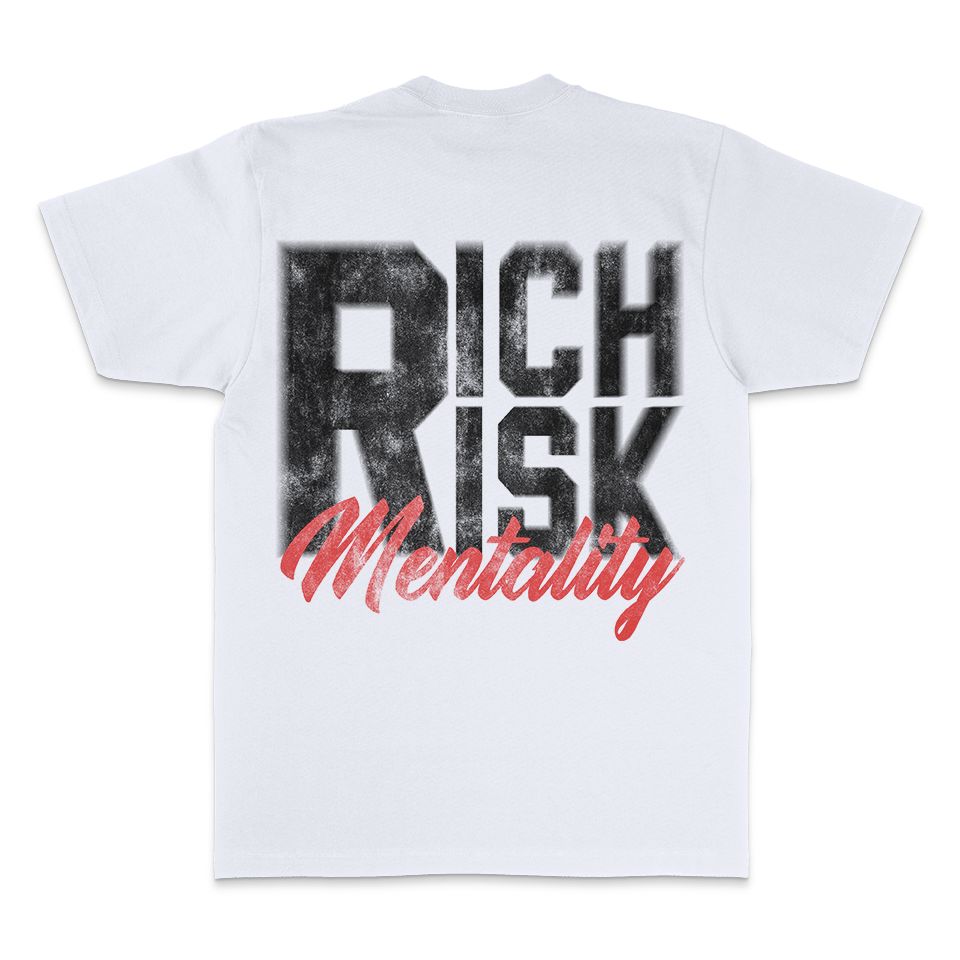 
                  
                    Rich Risk Mentality - White T-Shirt
                  
                