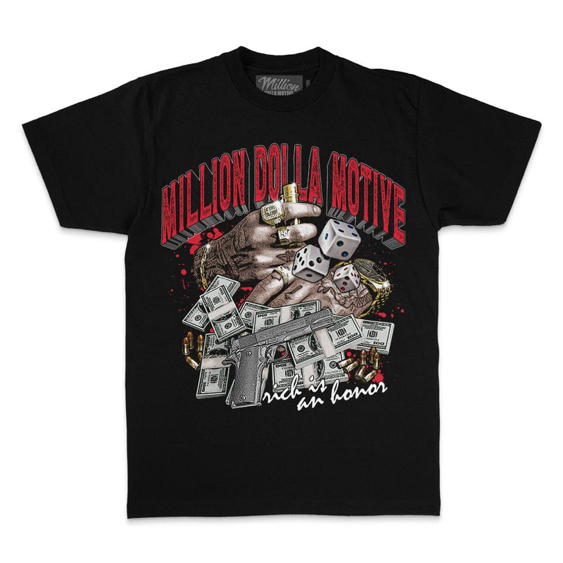 Rich is an Honor - Black T-Shirt T-Shirt Million Dolla Motive 