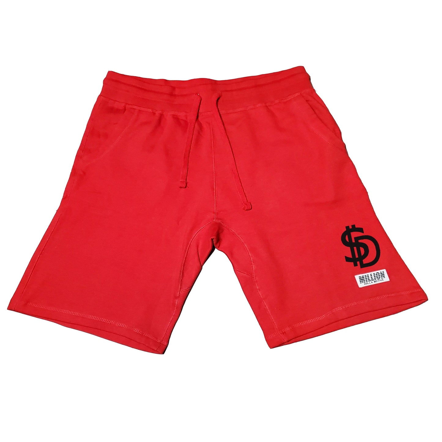Red $D Premium Logo Shorts Bottoms Million Dolla Motive 
