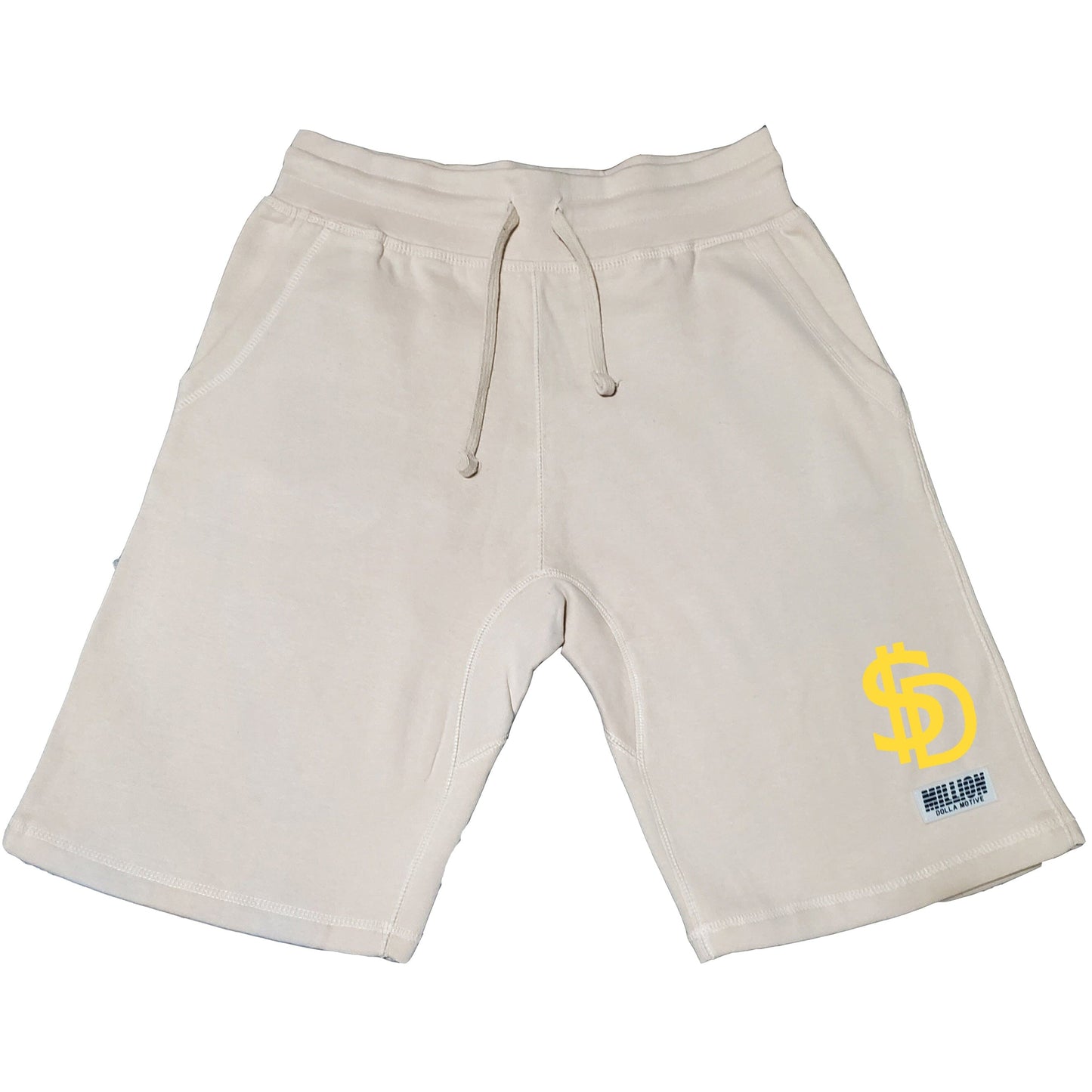 Sand $D Premium Logo Shorts Bottoms Million Dolla Motive 
