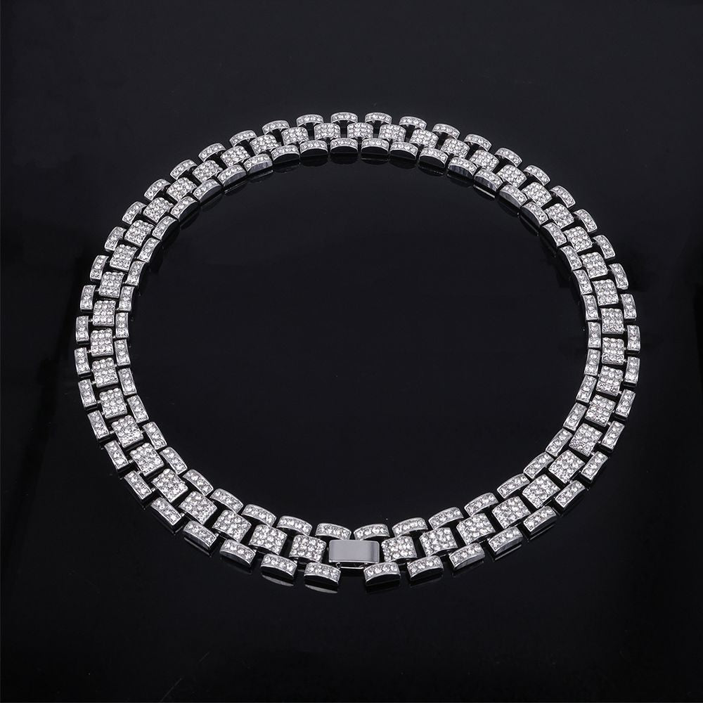 
                  
                    Pave Link Necklace - JNK-020
                  
                