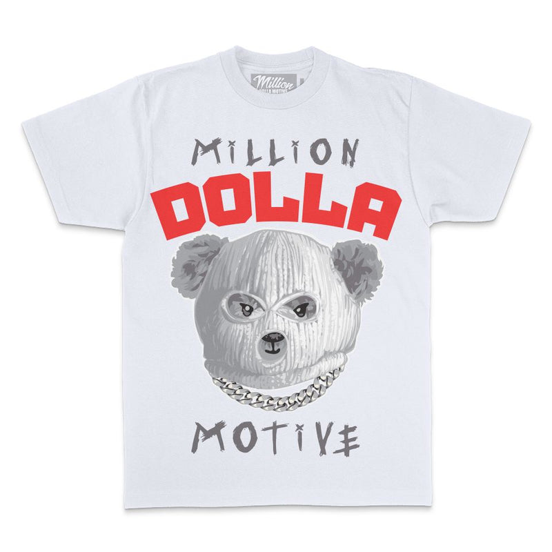 Ski Mask Teddy - White T-Shirt