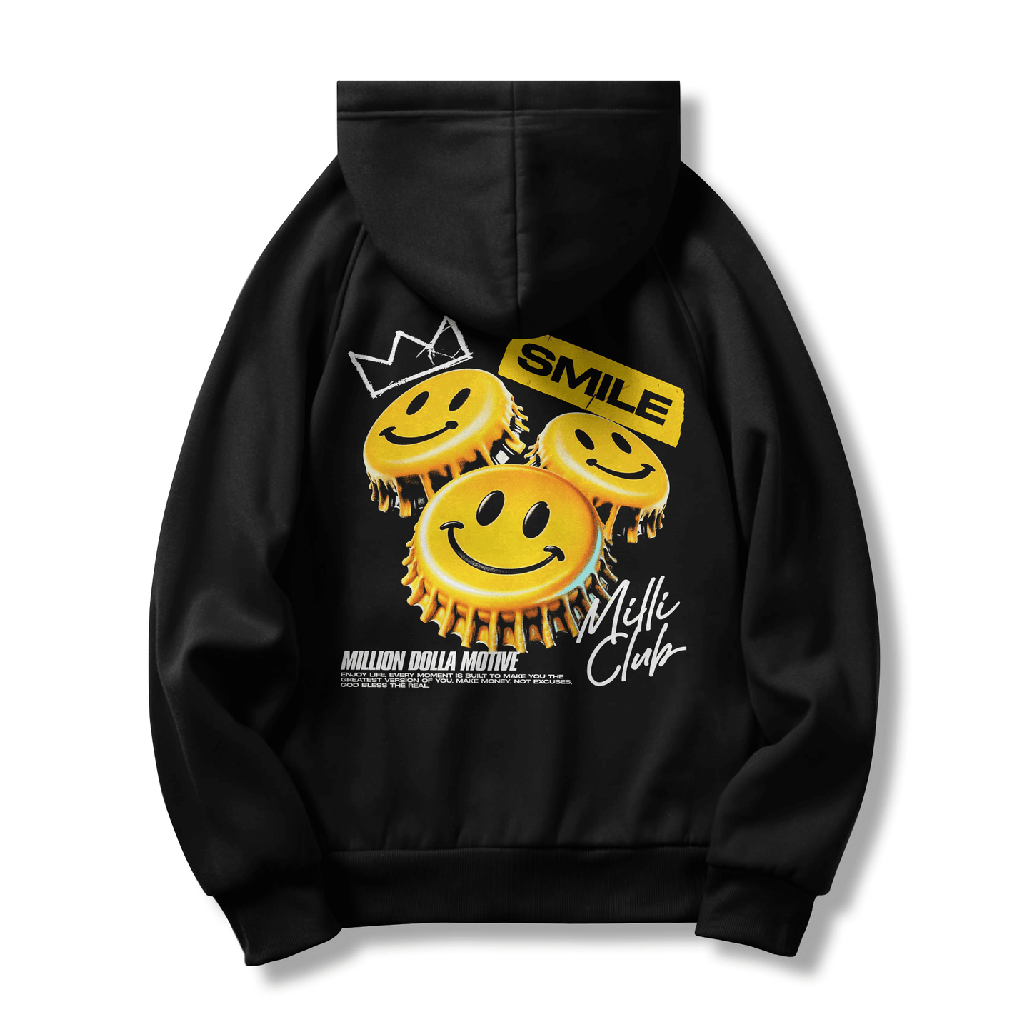 
                  
                    Smile Milli Club - Black Hoodie Sweatshirt
                  
                