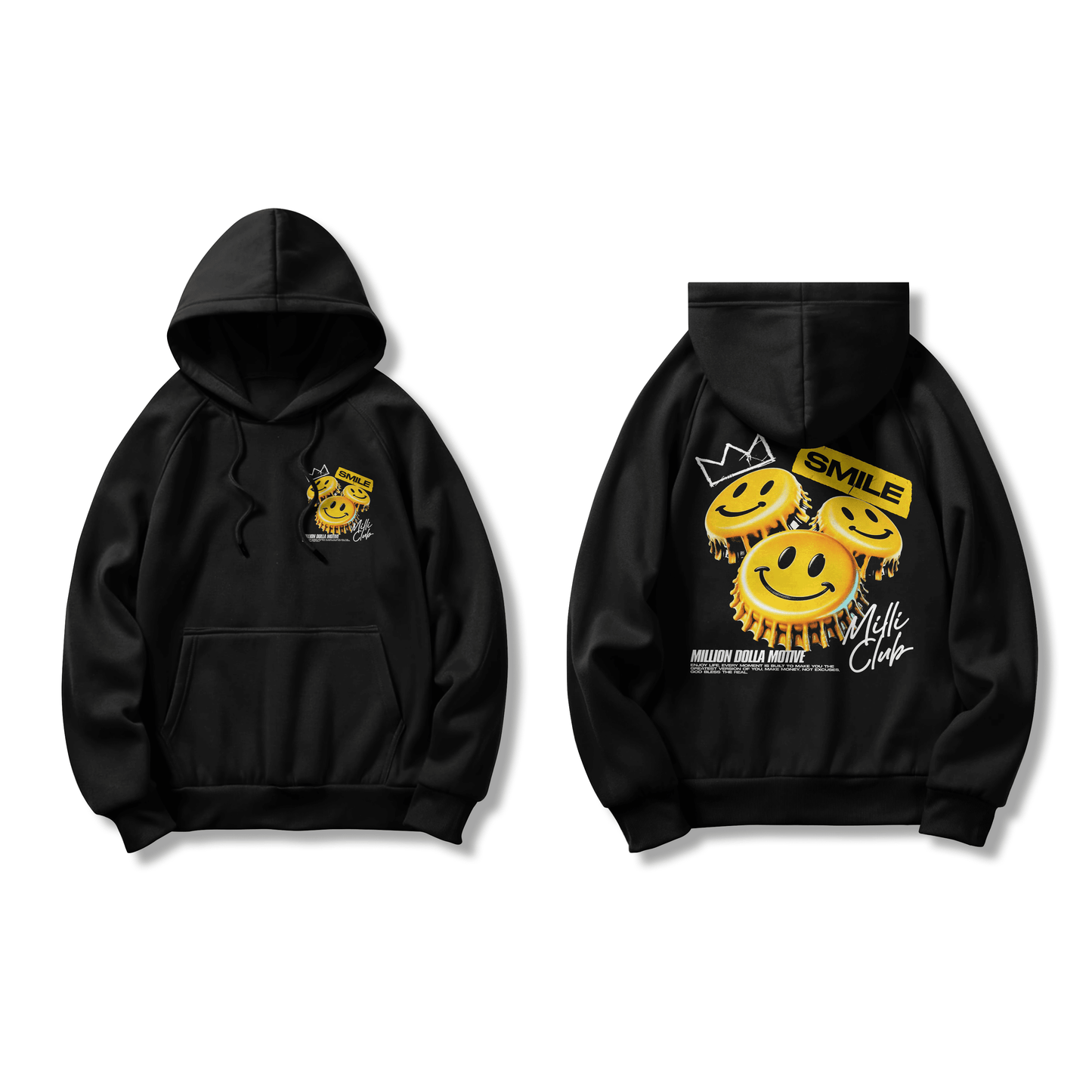 
                  
                    Smile Milli Club - Black Hoodie Sweatshirt
                  
                