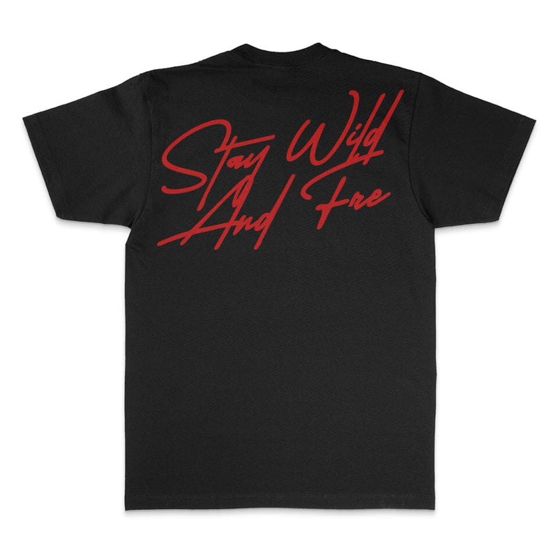 Stay Wild N Free - Black T-Shirt T-Shirt Million Dolla Motive 