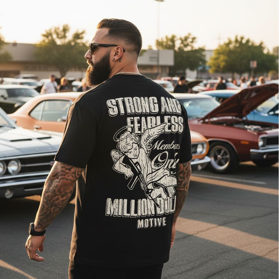 
                  
                    Strong & Fearless - Black T-Shirt T-Shirt Million Dolla Motive 
                  
                