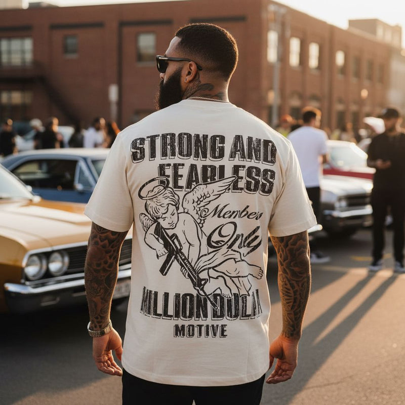 Strong & Fearless - Natural Sail T-Shirt T-Shirt Million Dolla Motive 