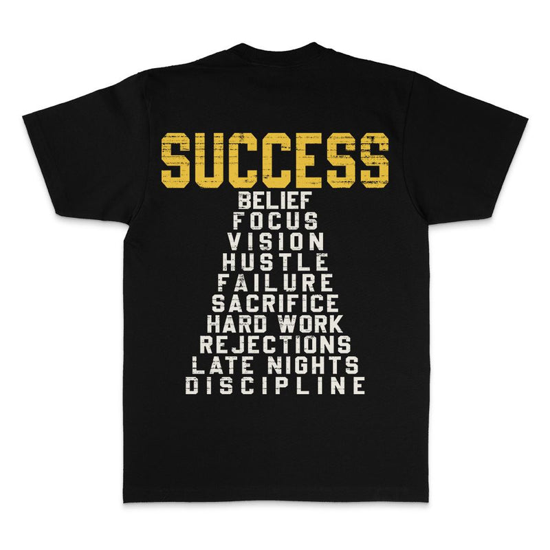 Success Pyramid - Black T-Shirt T-Shirt Million Dolla Motive 