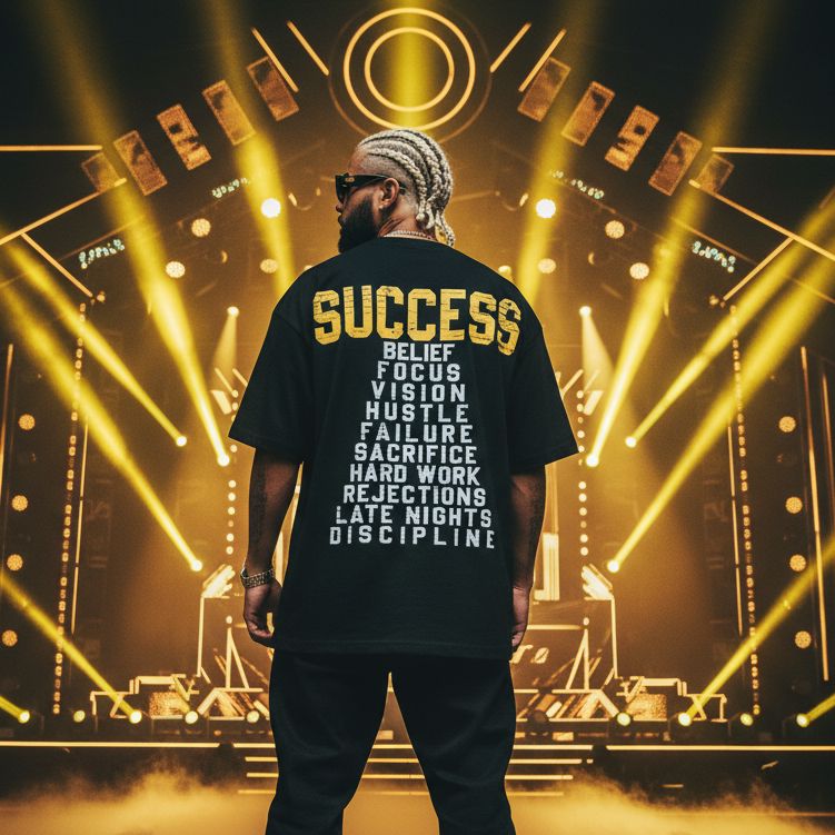 Success Pyramid - Black T-Shirt T-Shirt Million Dolla Motive 