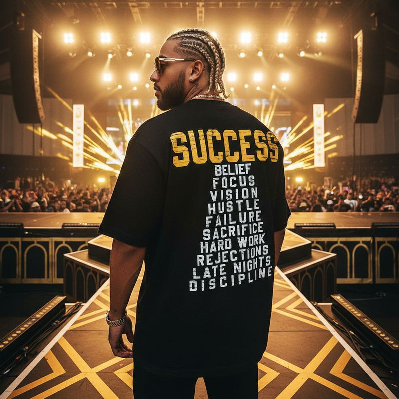 Success Pyramid - Black T-Shirt T-Shirt Million Dolla Motive 