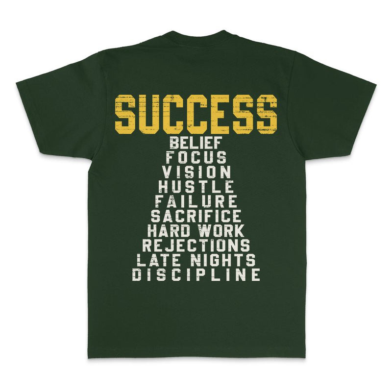 Success Pyramid - Dark Green T-Shirt T-Shirt Million Dolla Motive 