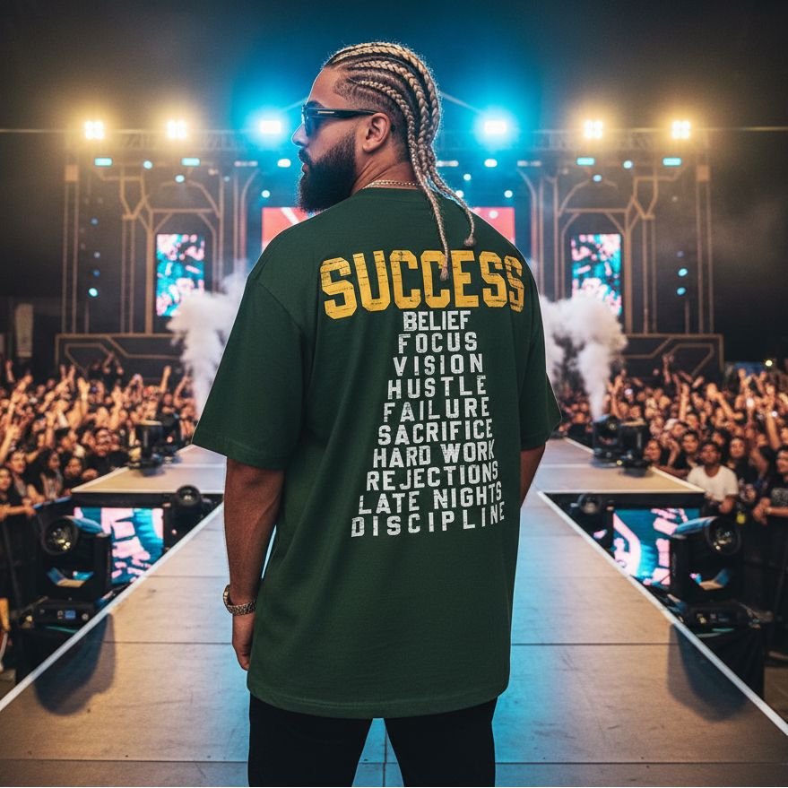 Success Pyramid - Dark Green T-Shirt T-Shirt Million Dolla Motive 