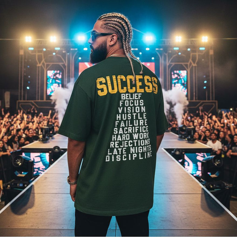 Success Pyramid - Dark Green T-Shirt T-Shirt Million Dolla Motive 