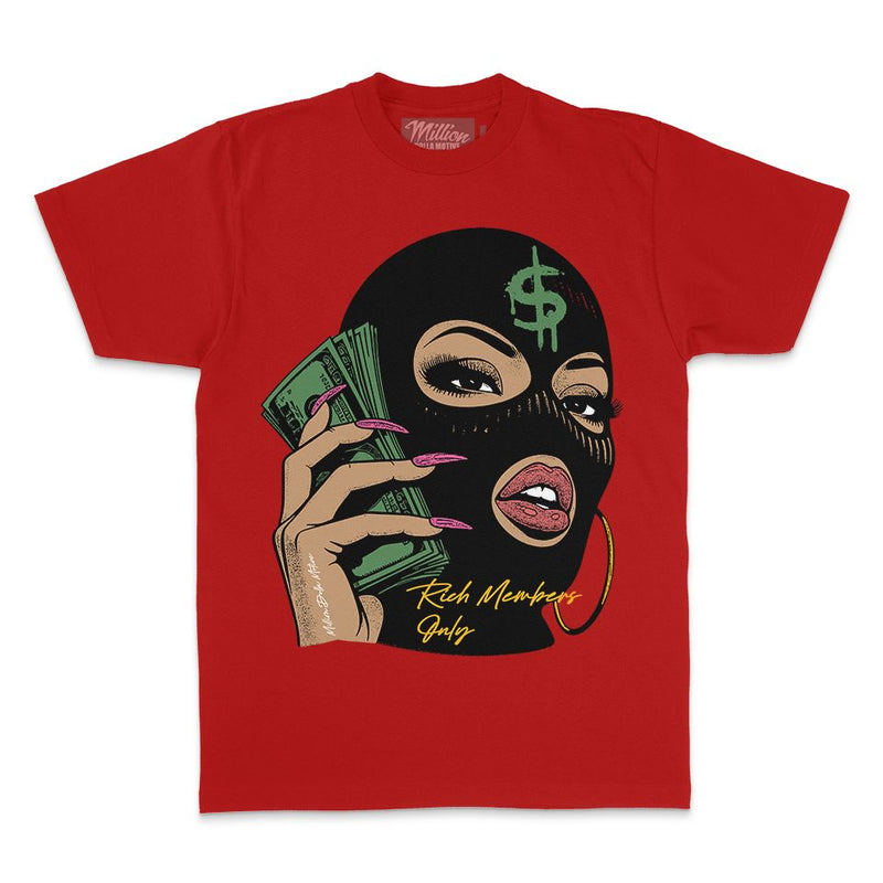 Talk Money Not BS - Red T-Shirt T-Shirt Million Dolla Motive 