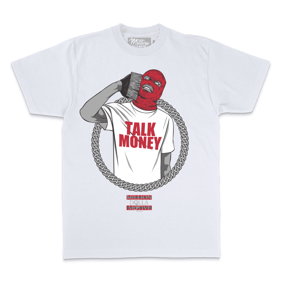 
                  
                    Talk Money Phone - Red on White T-Shirt
                  
                