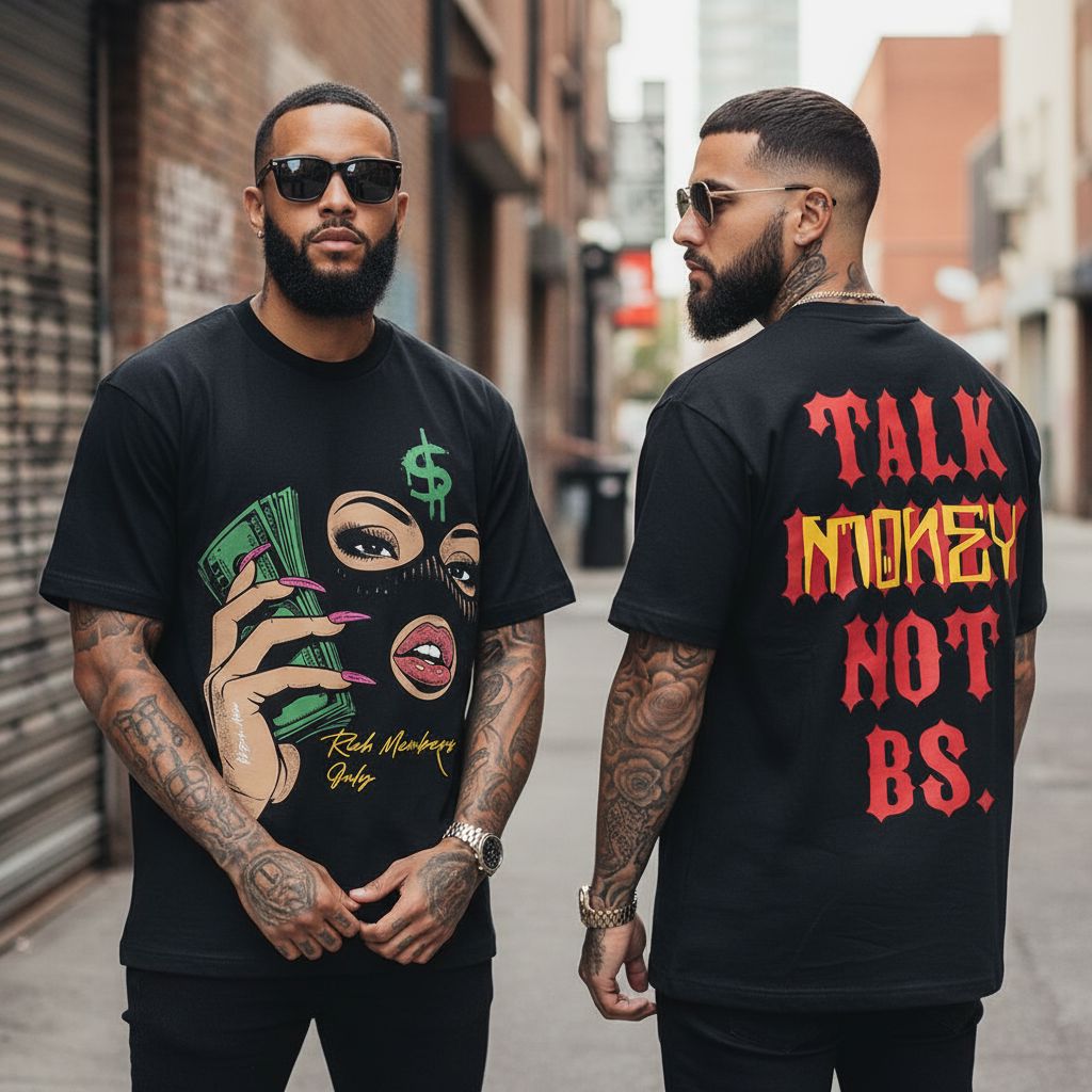Talk Money Not BS - Black T-Shirt T-Shirt Million Dolla Motive 