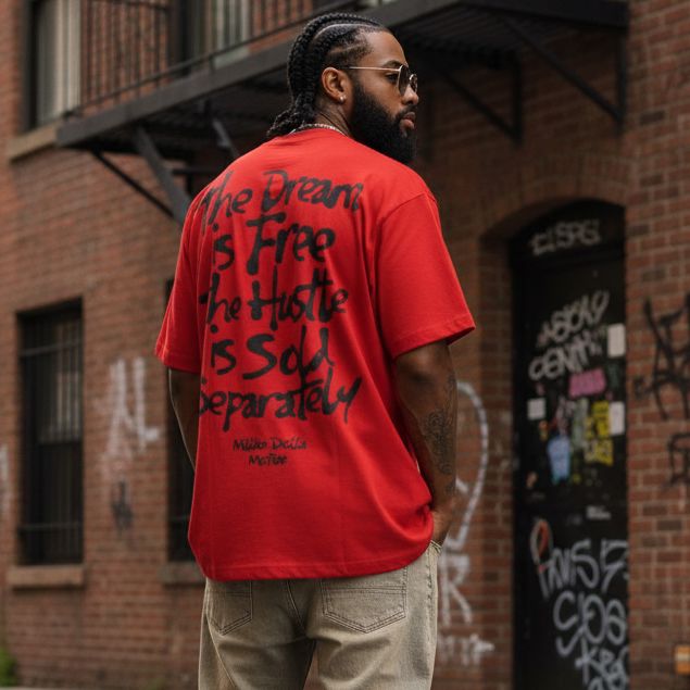 The Dream Is Free - Red T-Shirt T-Shirt Million Dolla Motive 