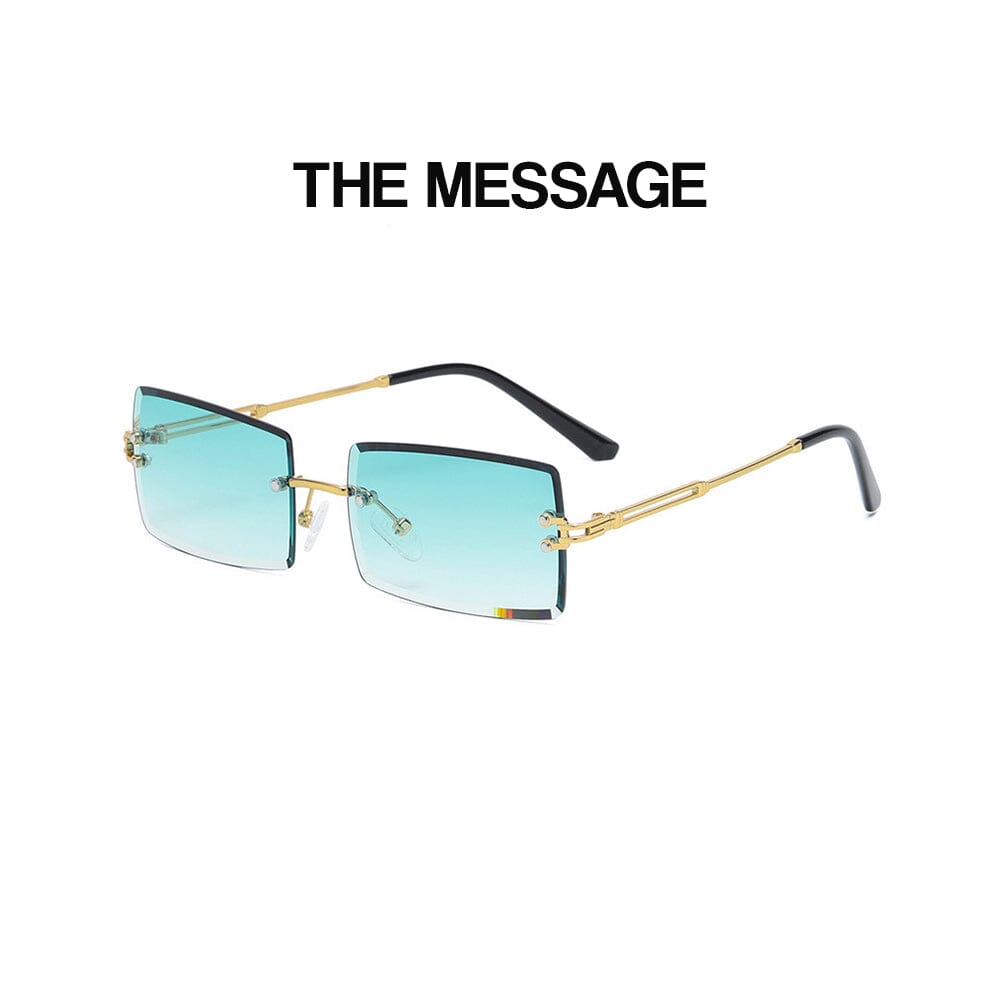 The Message - Gold & Green Sunglasses