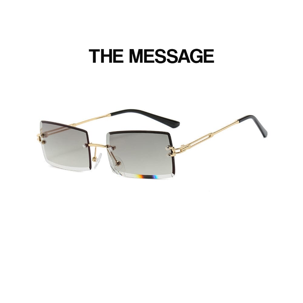 The Message - Gold & Light Grey Sunglasses