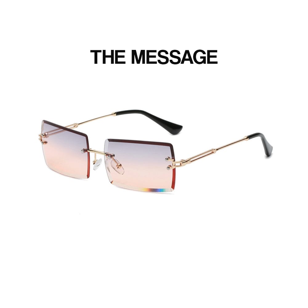 The Message - Gold & Grey Orange Sunglasses