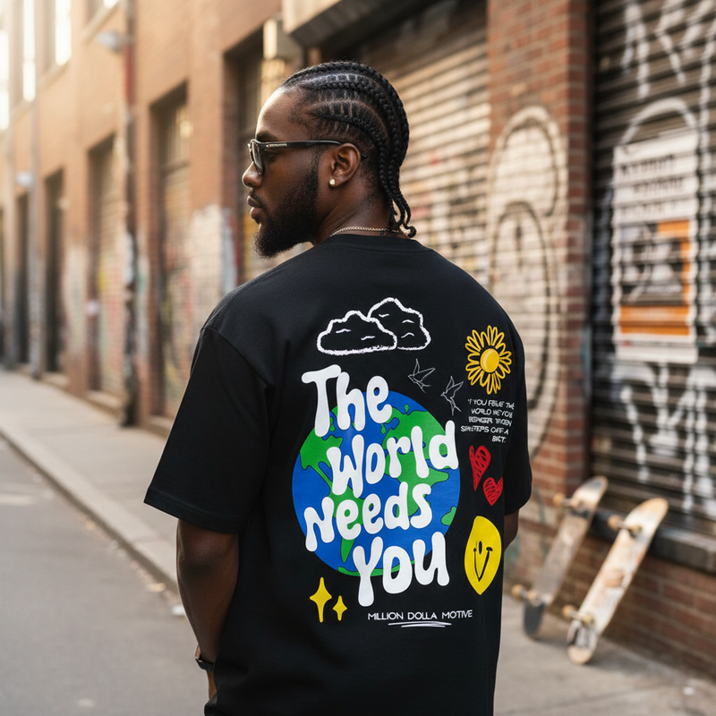 The World Needs You - Black T-Shirt