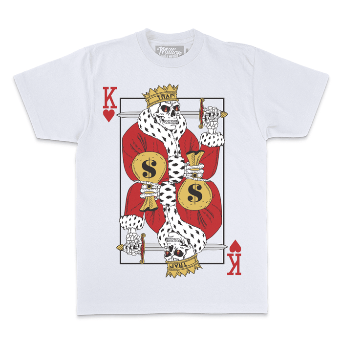 Trap King Card - White T-Shirt
