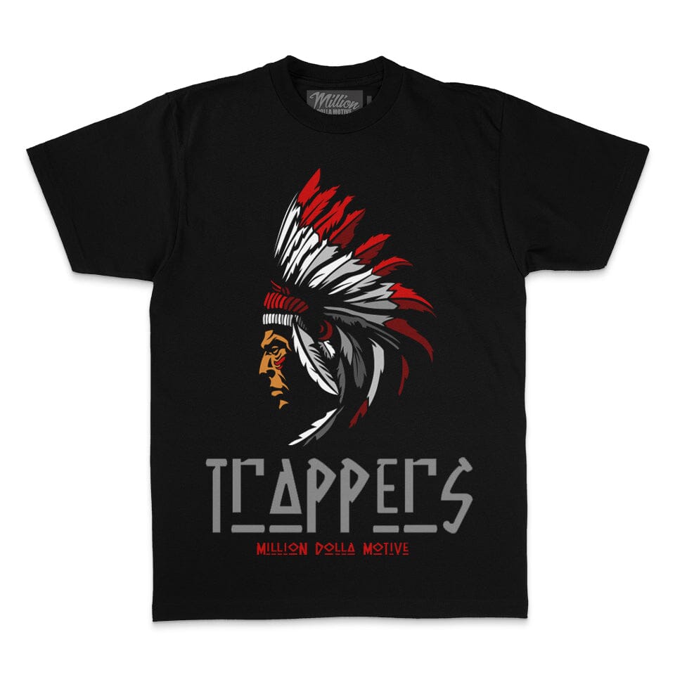 Trappers - Red on Black T-Shirt