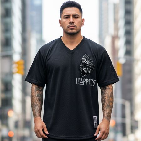 
                  
                    Trappers - Grey on Black Jersey
                  
                