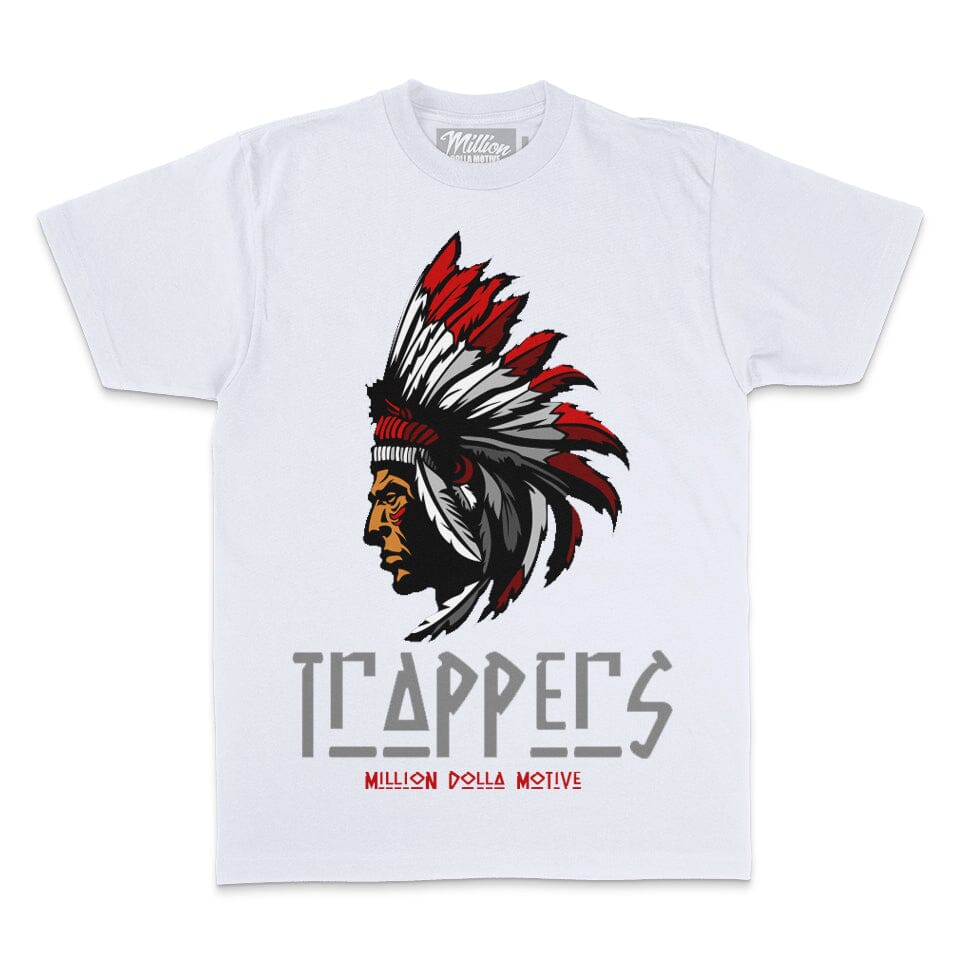 Trappers - Red on White T-Shirt