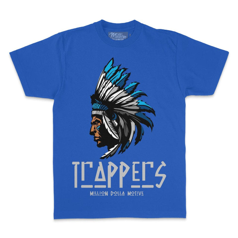 Trappers - Blue on Royal Blue T-Shirt T-Shirt Million Dolla Motive 