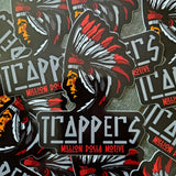 Trappers Red on Black Sticker