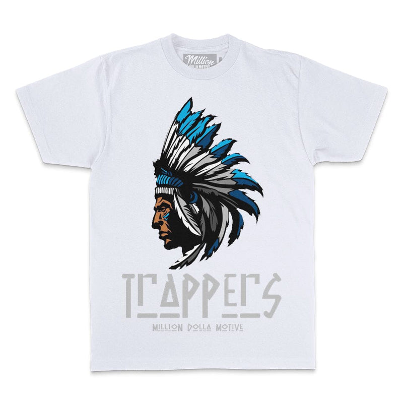 Trappers - Blue on White T-Shirt T-Shirt Million Dolla Motive 
