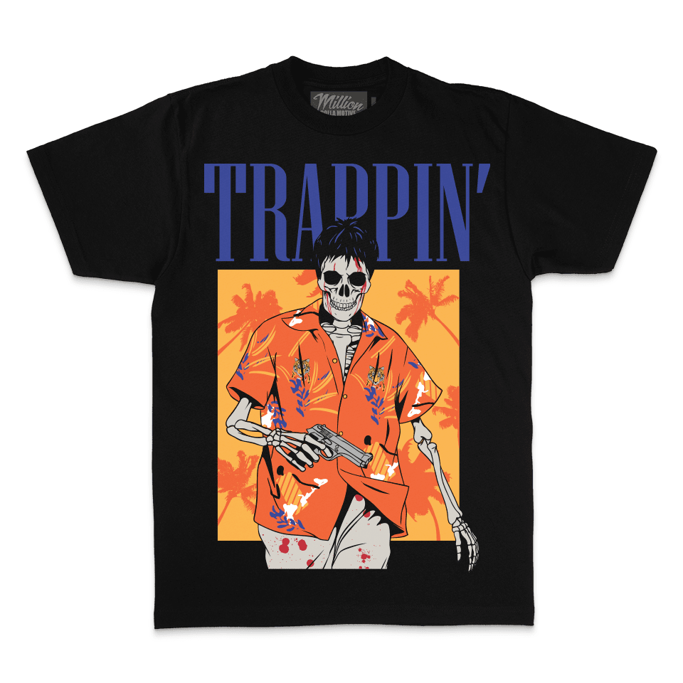 Trappin Skullface - Black T-Shirt