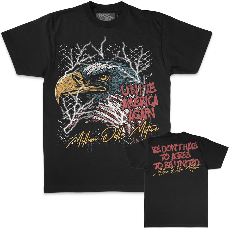 Unite America Again - Black T-Shirt T-Shirt Million Dolla Motive 