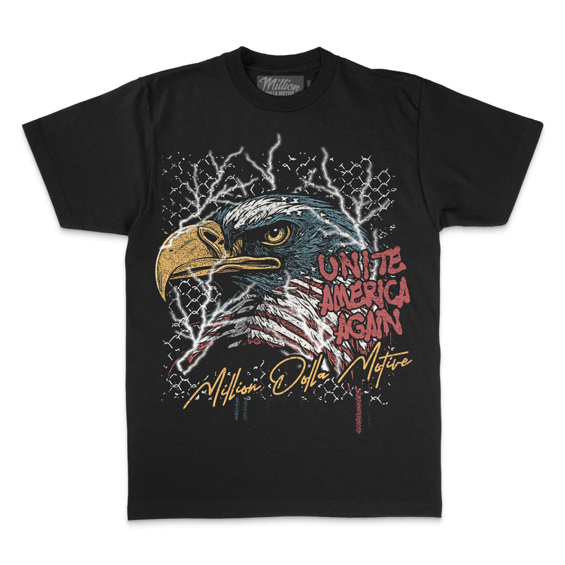 Unite America Again - Black T-Shirt T-Shirt Million Dolla Motive 