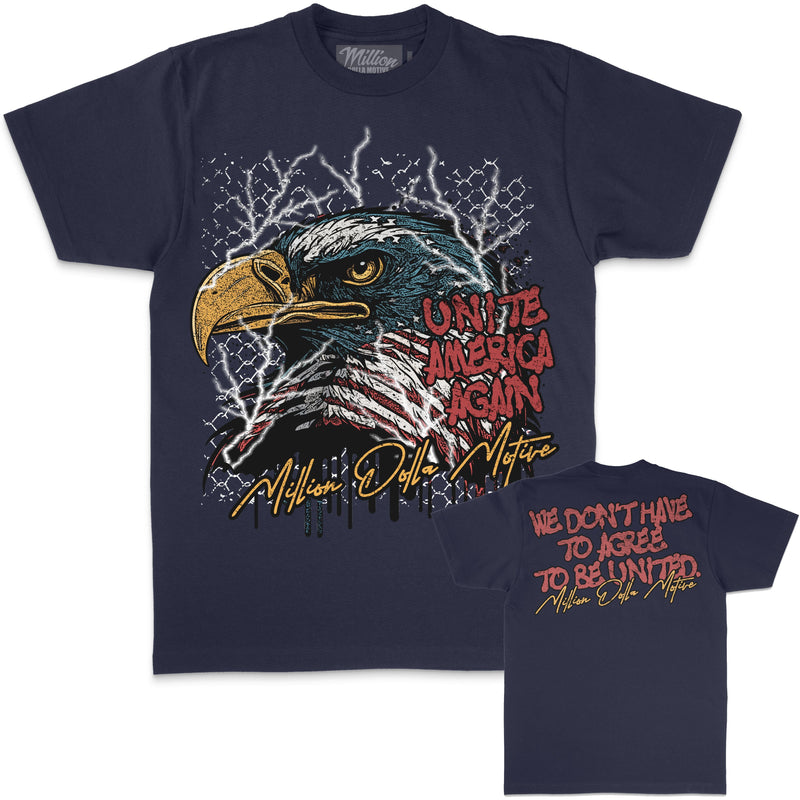 Unite America Again - Navy T-Shirt T-Shirt Million Dolla Motive 