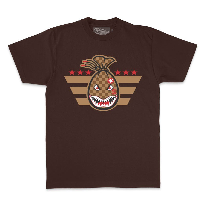 WWII Mouth Money Bag - Brown T-Shirt