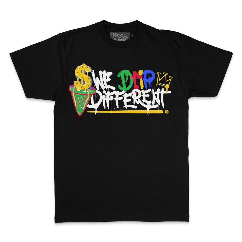 We Drip Different - Black T-Shirt T-Shirt Million Dolla Motive 