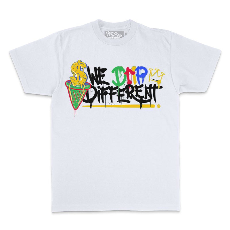 We Drip Different - White T-Shirt T-Shirt Million Dolla Motive 