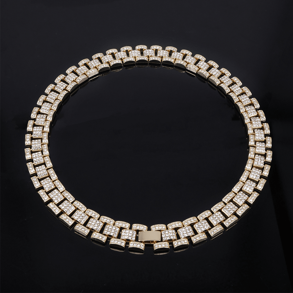 Pave Link Necklace - JNK-022